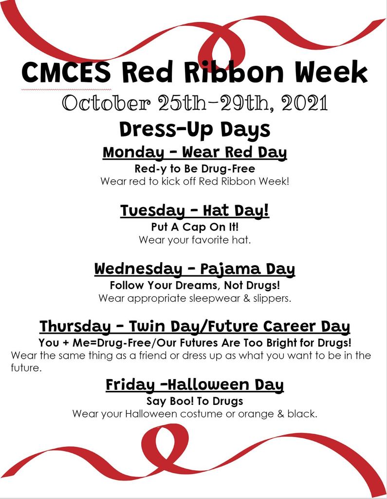Red Ribbon Week 10/25-10-29